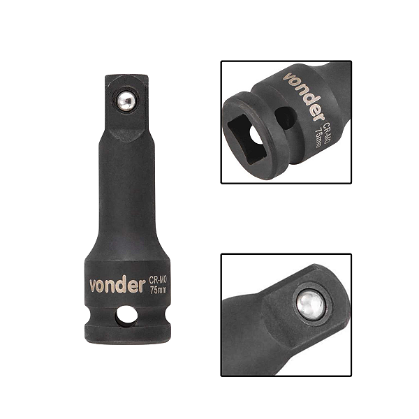 Extensão De Impacto 1/2 X 3 Polegadas Aço Cromo