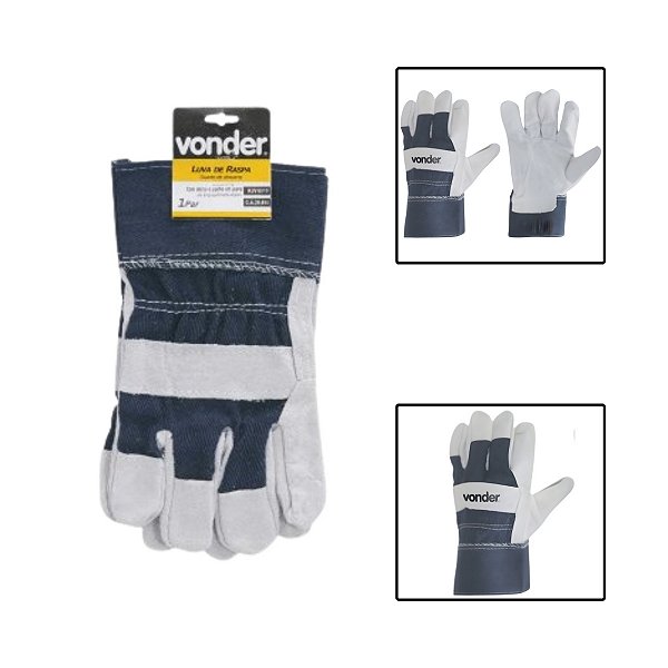Par De Luva Mista De Raspa E Jeans