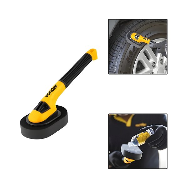 Esponja Aplicadora Para Pneus E Plásticos Com Cabo