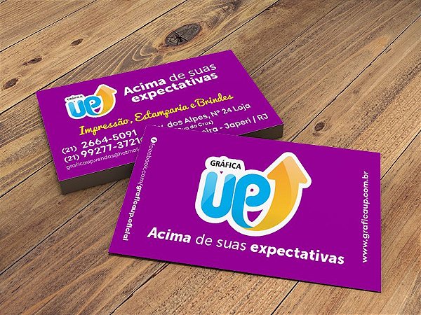 Cartão De Visita | 250g + UV 1/0 (1.000 unidades)