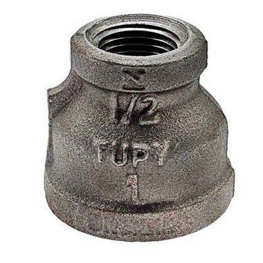 Luva Aço Preto Npt 1.1/2 x 3/4'' Média Pressão  Tupy