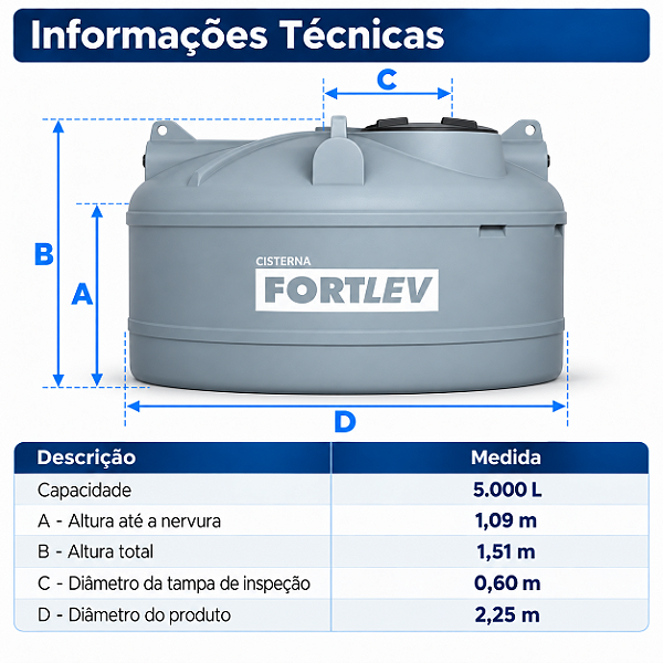 Cisterna 5.000L Fortlev