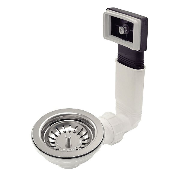 Válvula para Pias e Cubas 4 1/2" com Escape Inox Tramontina