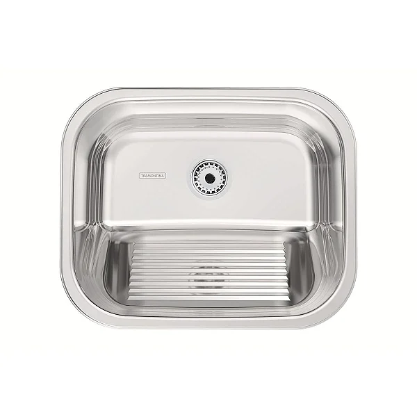 Tanque de Encaixe Inox Polido C/ Válvula 50 x 40 cm Tramontina