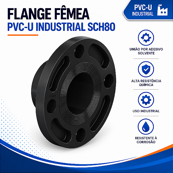 Flange Fêmea Pvc-U Sch80 1/2''