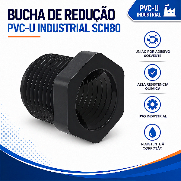 Bucha De Redução Pvc-U Sch80 R/R 1.1/2'' X 1''