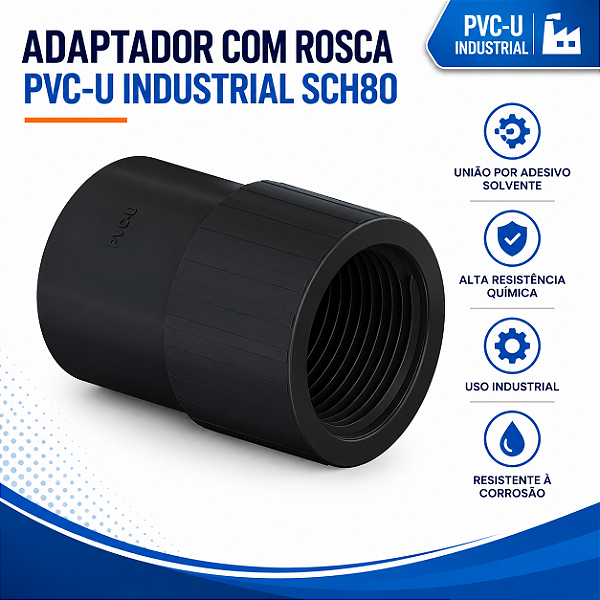 Luva Pvc-U Sch80 L/R 1'' Npt