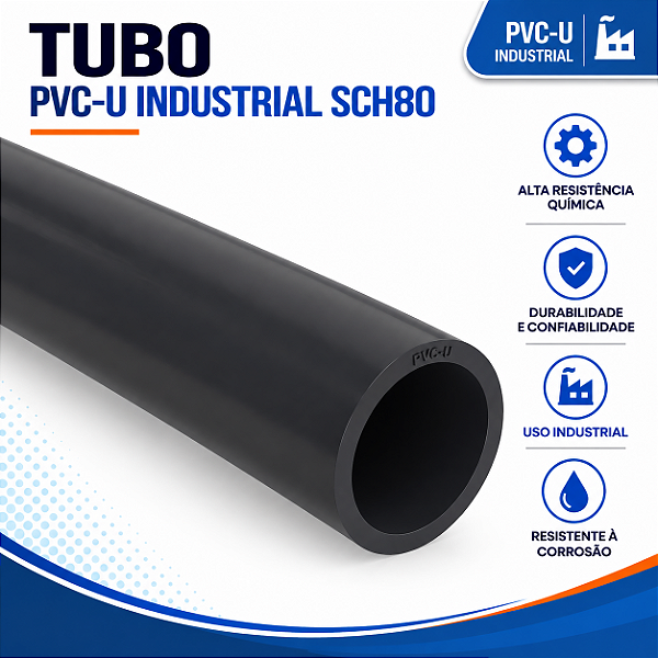 Tubo Pvc-U Industrial Sch80 1'' 6 Metros