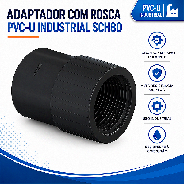 Luva Pvc-U Sch80 L/R 2'' Npt