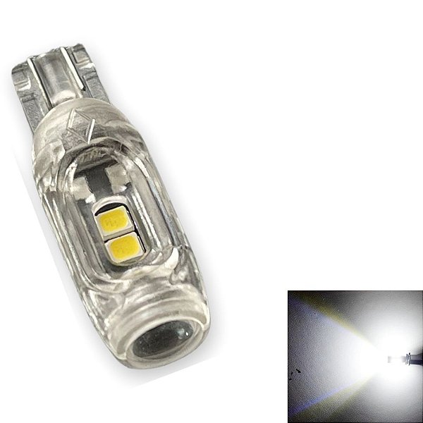 LAMPADA T10 5 LED W5W  BRANCO 12V CAMBUS CREE