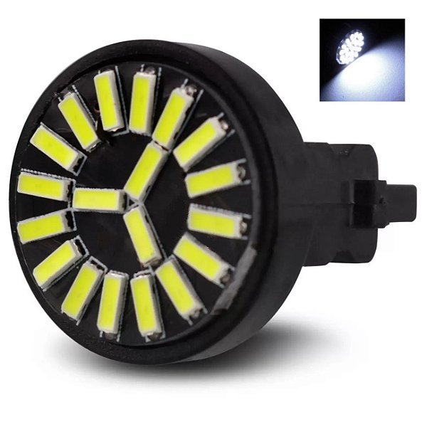 LAMPADA T25 CAMBUS 19 LED 1 2 POLO 3156 3157 W27W BRANCO 12V