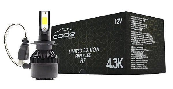KIT LAMPADAS SUPER LED H7 CODE 4300K