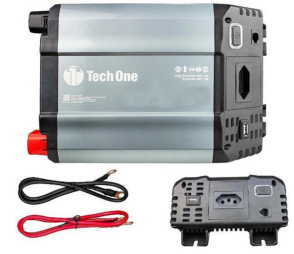 INVERSOR DE VOLTAGEM 300W 12V - 220V MARCA TECH ONE