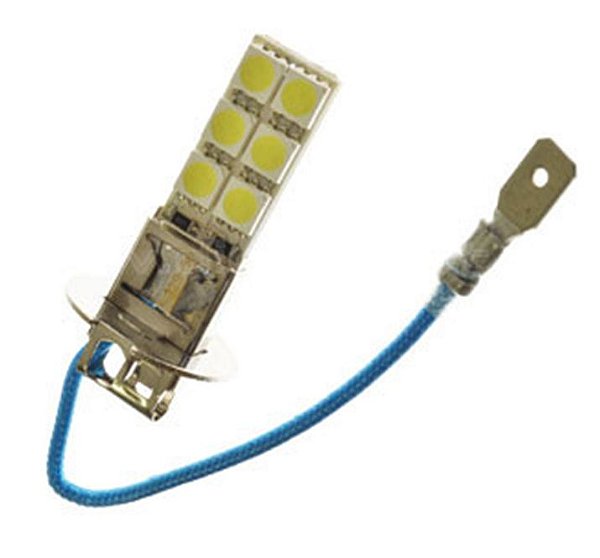 LAMPADA DE LED MODELO H3 12 LED BRANCO 12V