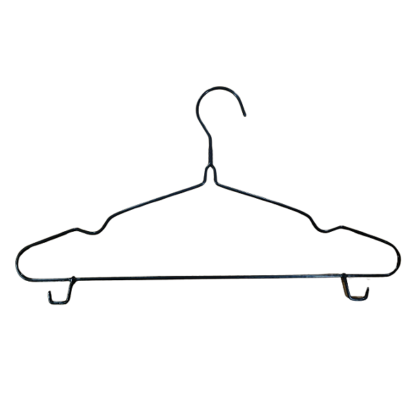 CABIDE METALICO PARA ROUPAS EMBORRACHADO PRETO