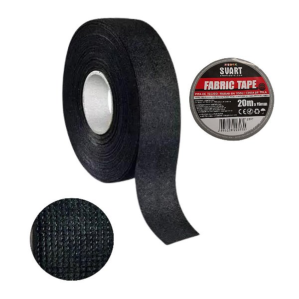 FITA ADESIVA DE TECIDO 20M X 19MM SVART TECHONE