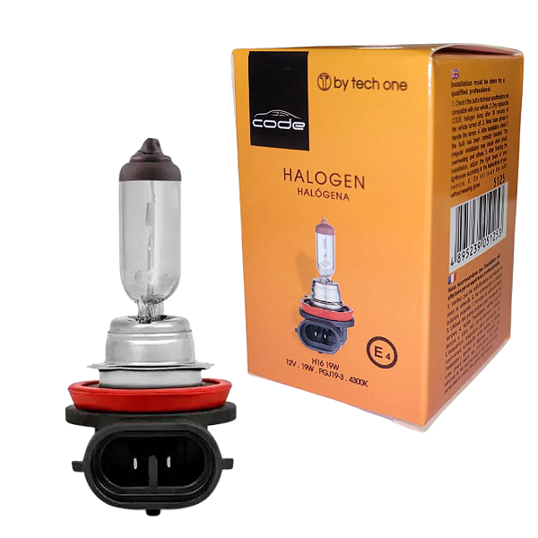 LAMPADA HALOGENA 12V CODE CAIXINHA 4300K H16 19W