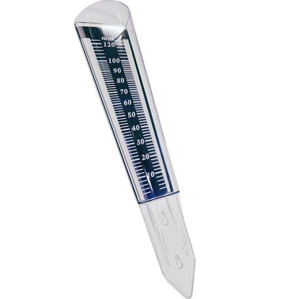 PLUVIOMETRO MEDIDOR DE CHUVA 120MM ACRÍLICO AZUL