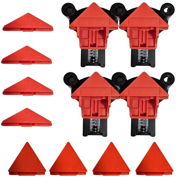 JOGO COM 4 GRAMPOS SARGENTO CANTO ANGULARES 60 90 120 GRAUS