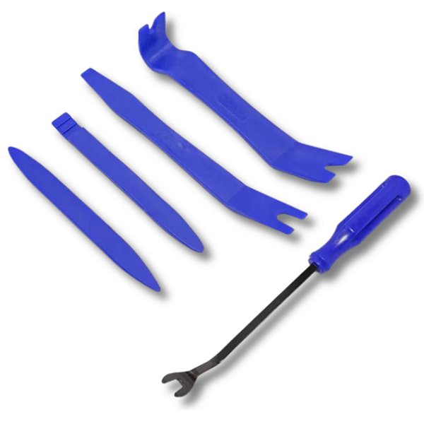 JOGO COM 5 ESPATULAS REMOCAO PAINEL FORRO DE PORTA VEICULAR