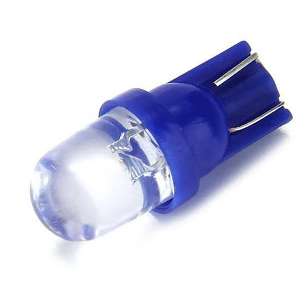 LAMPADA T10 1 LED CONVEXA W5W AZUL 12V