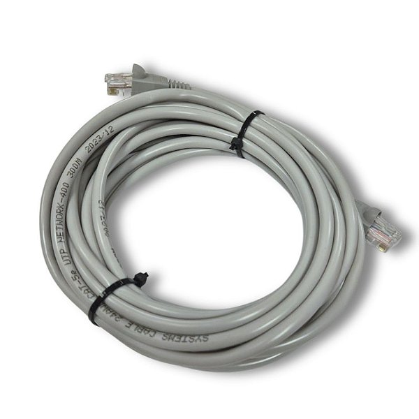 CABO DE INTERNET CAT5E RJ45 ETHERNET LAN 5 METROS
