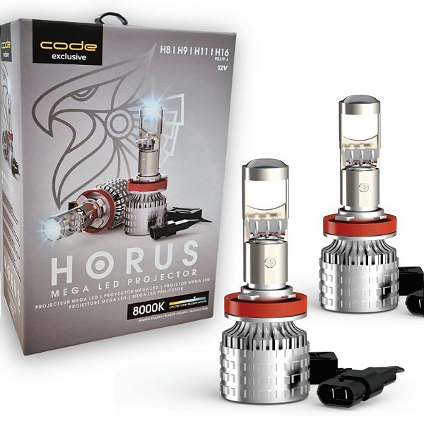 LAMPADA MEGA LED PROJECTOR HORUS 12V 8000K H11 CODE