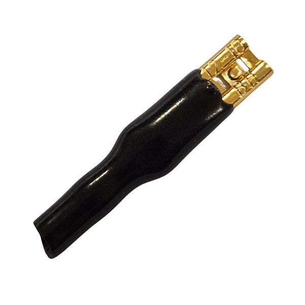 TERMINAL FORQUILHA 12GAUGE 4.8MM FEMEA PRETO TECHONE