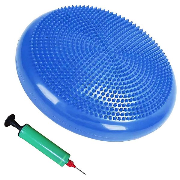 DISCO DE EQUILIBRIO INFLAVEL TREINO PILATES 33CM COM BOMBA