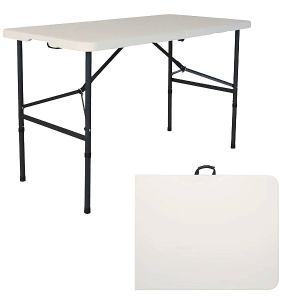 MESA DOBRAVEL VIRA MALETA C/ ALCA CAMPING PRAIA JARDIM 120CM