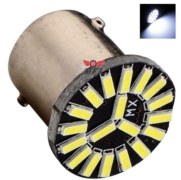 LAMPADA 19 LED CAMBUS BA15S 1 POLO 1156 1141 BRANCO P21W 12V