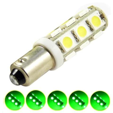 LAMPADA BA9S 13 LED T4W 69 VERDE 12V