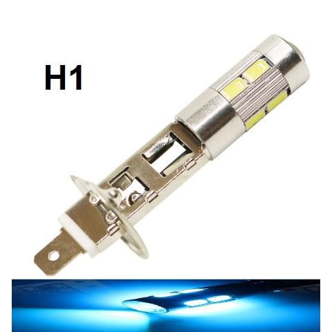 LAMPADA H1 10 LED CREE AZUL CRISTAL 12V