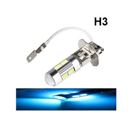 LAMPADA H3 10 LED CREE AZUL CRISTAL 12V