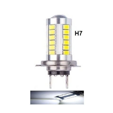 LAMPADA LED H7 33 LED CREE BRANCO 12V