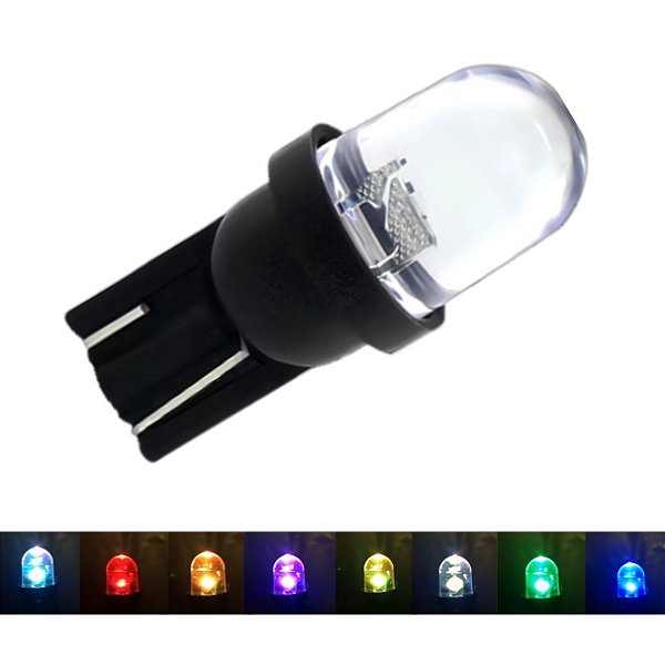 LAMPADA T10 RGB W5W VARIAS CORES 12V