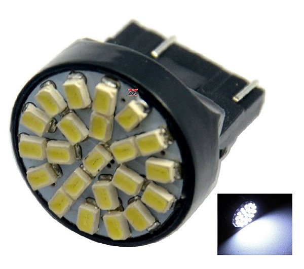 LAMPADA T20 22 LED 1 2 POLO 7440 7443 W21W BRANCO 12V