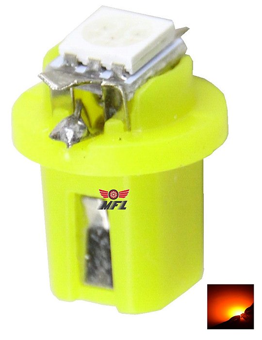 LAMPADA T5 B8.5 D 1 LED AMARELO 12V