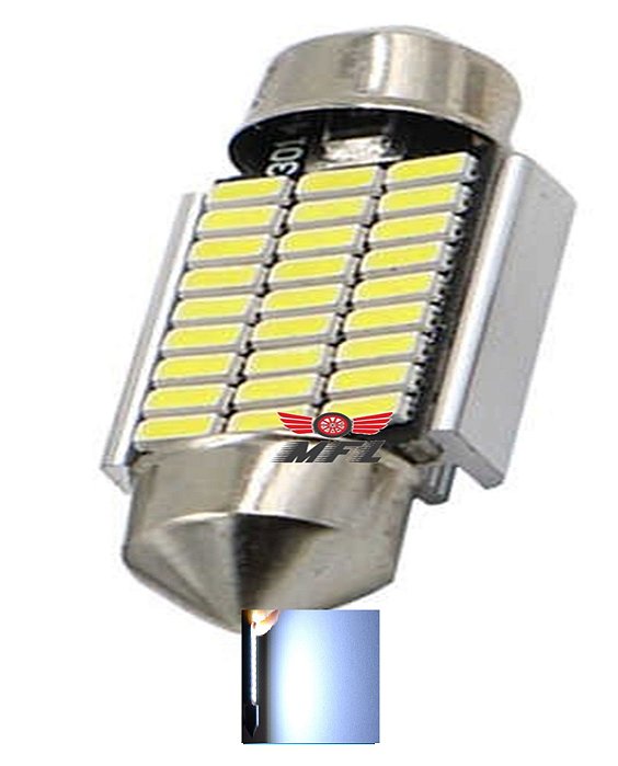 LAMPADA TORPEDO CAMBUS 27 LED C5W 36 MM BRANCO 12V