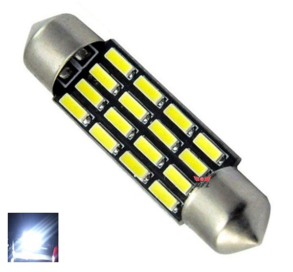 LAMPADA TORPEDO CAMBUS 16 LED C5W 39 MM BRANCO 12V