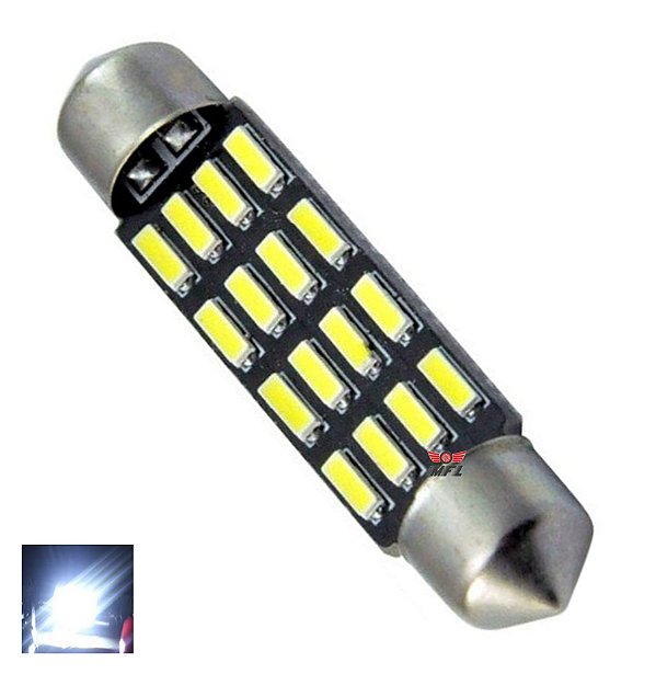 LAMPADA TORPEDO CAMBUS 16 LED C5W 41 MM BRANCO 12V