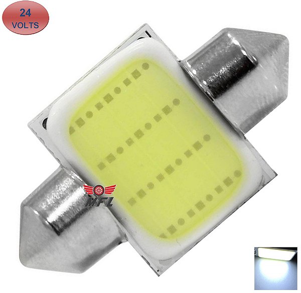 LAMPADA TORPEDO COB LED C5W 31 MM BRANCO 24V