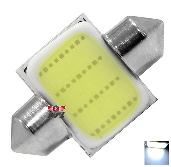 LAMPADA TORPEDO COB LED CHIP C5W 31 MM BRANCO 12V