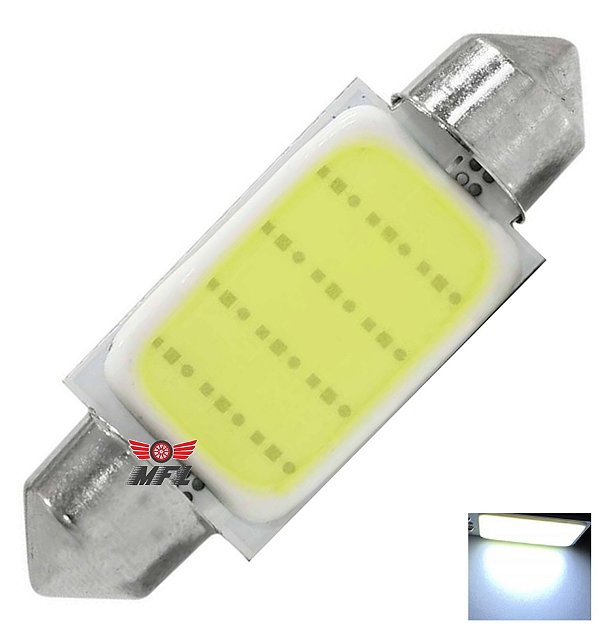 LAMPADA TORPEDO COB LED CHIP C5W 39 MM BRANCO 12V