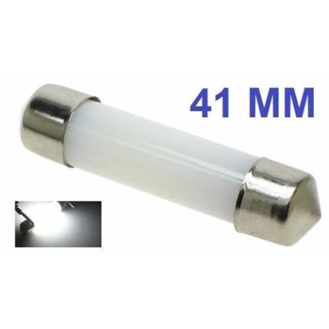 LAMPADA TORPEDO COB LED CILINDRO 41 MM C5W BRANCO 12V