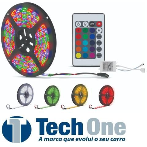 FITA DE LED 3528 COLORIDA MARCA TECH ONE