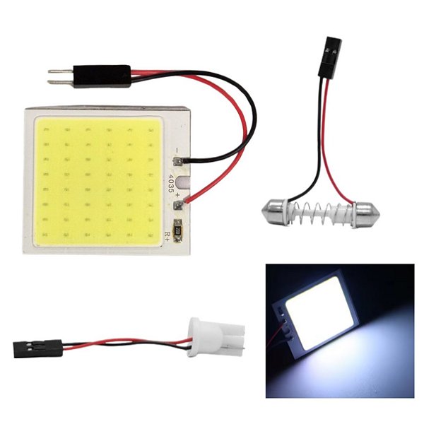 PLACA SUPER LED COB 48 CHIPS T10 TORPEDO M2