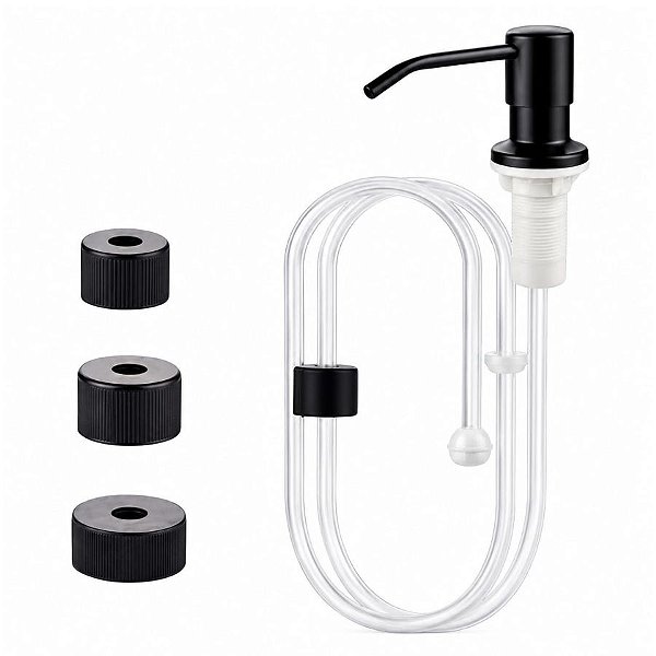 DISPENSER EMBUTIR COM MANGUEIRA FLEXIVEL GALAO DOSADOR PRETO