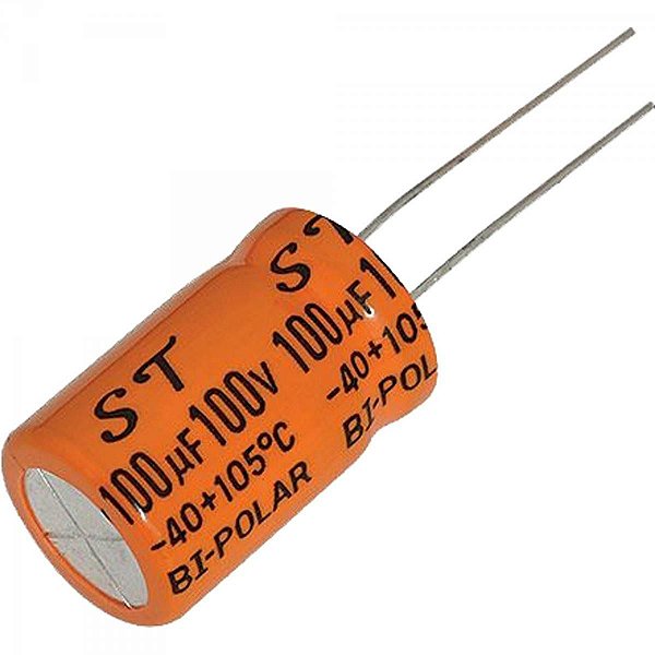 CAPACITOR BIPOLAR 100UF X 100V 13X25MM