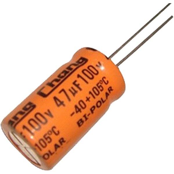 CAPACITOR BIPOLAR 47UFX100V  10X20 MM